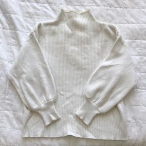 Vintage White Ribbed Sweater